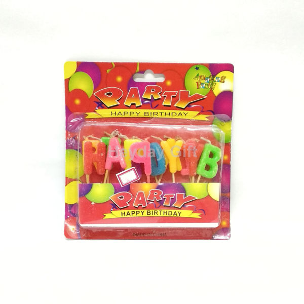 Picture of Multi Colour Happy Birthday Candles