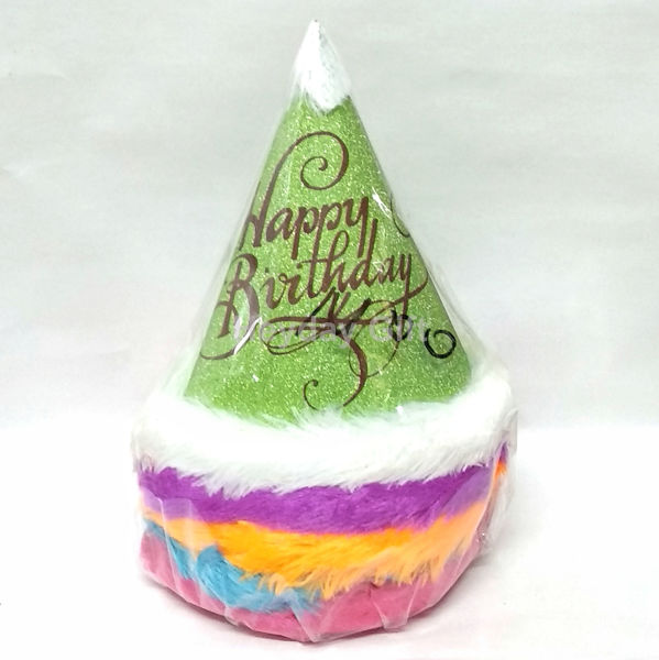 Picture of Birthday Glitter Cone Cap with Pompom