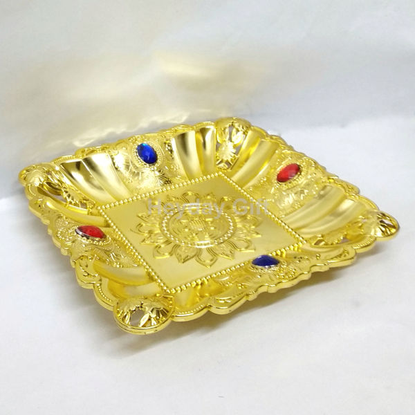 Picture of Golden colour Rectangle Shape Acrlic Plastic Plate